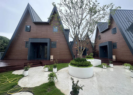 ক্যাম্পিংয়ের জন্য হালকা ইস্পাত ফ্রেমযুক্ত প্রিফ্যাব এ-ফ্রেম হাউস ম্যানুফ্যাকচার্ড হোমস কিট