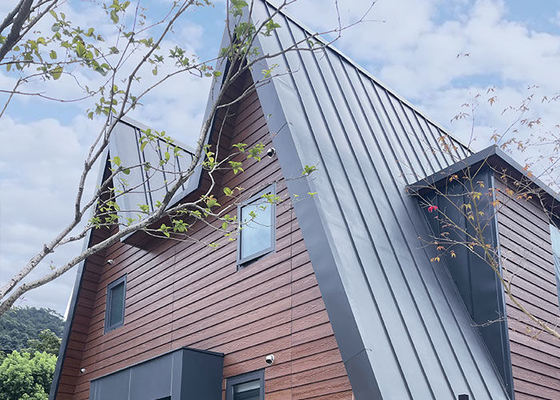 প্রিফ্যাব্রিকেটেড হাউস কাঠের ডিজাইন সাইক্লোন প্রতিরোধী বাংলো মডুলার হোম