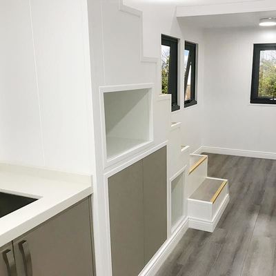 Factory Direct Light Gauge Steel Prefabricated Tiny House On Wheels With Thermal Metal Siding