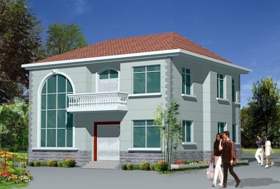 সাশ্রয়ী মূল্যের AS4600 হালকা গজ স্টিল ফ্রেমযুক্ত মডুলার হোমস আধুনিক ভিলার জন্য প্রিফ্যাব্রিকেটেড হাউস