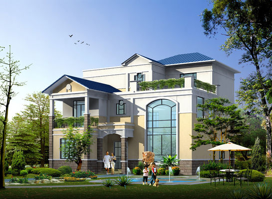 কারখানা নির্মাণ প্যানেলাইজড সিস্টেম ইস্পাত কাঠামো প্রিফ্যাব ভিলা নতুন ডিজাইন কাস্টম হাউস