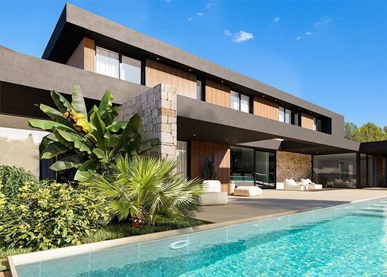 বিলাসবহুল মোবাইল হোম প্রিফ্যাব্রিকেটেড হাউস ভিলা ক্যাপসুল হোটেল 5 বেডরুম বহিরঙ্গন সুইমিং পুল সহ