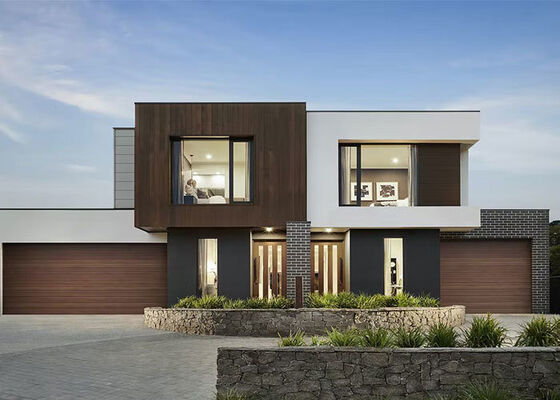 চীন প্রিফ্যাব স্টিল ফ্রেমপ্যানেলাইজড হোম কিট 40 ফুট স্যান্ডউইচ প্যানেল জলরোধী বিলাসবহুল ভিলা