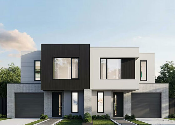 চীন প্রিফ্যাব স্টিল ফ্রেমপ্যানেলাইজড হোম কিট 40 ফুট স্যান্ডউইচ প্যানেল জলরোধী বিলাসবহুল ভিলা