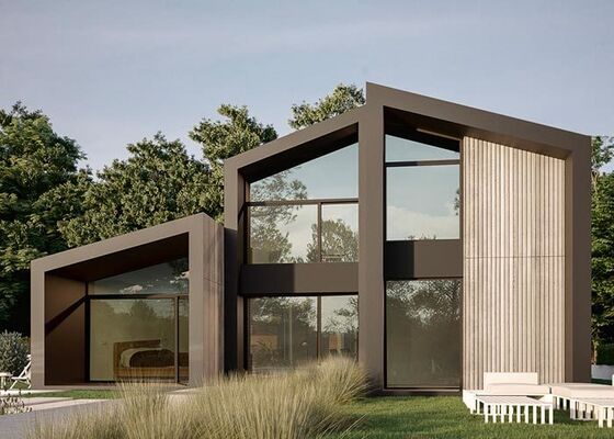 কাস্টমাইজড প্রিফ্যাব হাউস ভিলা এবং অফিস বিল্ডিং আউটডোর অ্যালুমিনিয়াম উইন্ডোজ এবং দরজা সঙ্গে