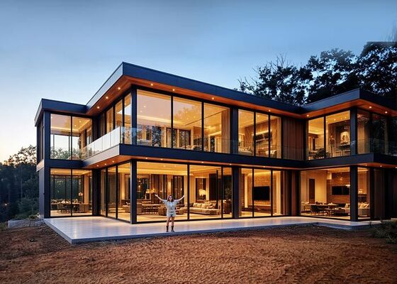 2 Storey Luxury Single Family Home Prefabricated Modern Luxury Residence Duplex LGS Home Kit Homes