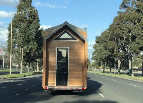 AS/NZ Standard Prefabricated Light Steel Tiny House On Wheels With Trailer Wholesale