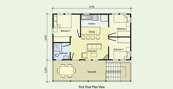প্রিফ্যাব হালকা ইস্পাত কাঠামো বিচ বাংলো কাঠের লুক হাউস কাঠের ঘর