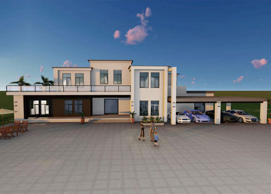 গার্ডেন টেরেস গ্রিন প্রিফ্যাব হোমস ডবল ডেক ডিটাচড প্রিফ্যাব লাইট স্টিল ফ্রেম হাউস