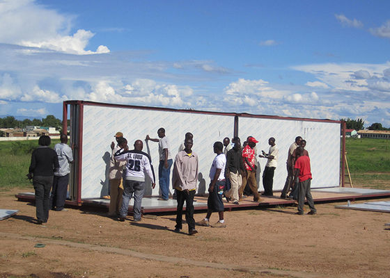 পরিবারের জন্য জরুরী আশ্রয়, জরুরী বাসস্থান ইস্পাত ফ্রেম নিরোধক জন্য পোর্টেবল জরুরী হাউজিং