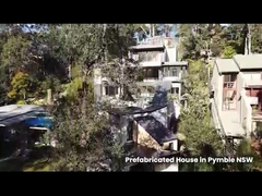 কাস্টমাইজড সাইজ এবং EPS/রক উল/PU স্যান্ডউইচ প্যানেল ছাদ সহ 2 বেডরুমের প্রিফ্যাব হাউস