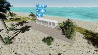 হালকা ইস্পাত ফ্রেমের সাথে প্রিফেব্রিকেটেড গার্ডেন স্টুইডো চিকো অ্যাপল কেবিন হাওয়া